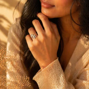 Swarns Silver Leaf Ring